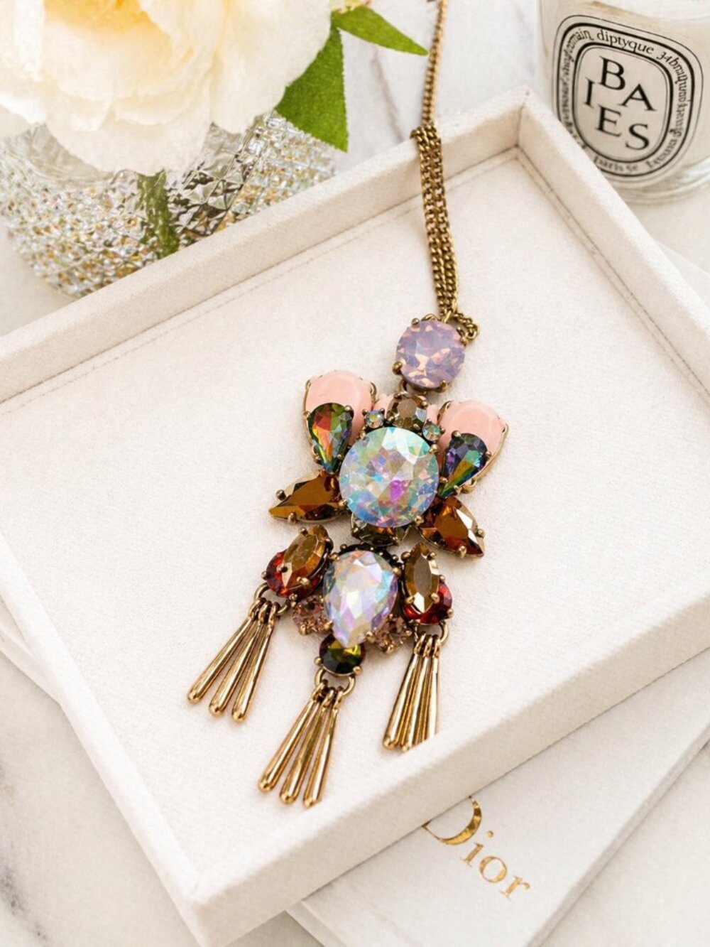 Vintage Statement Sparkle! J.Crew Jeweled Long Necklace